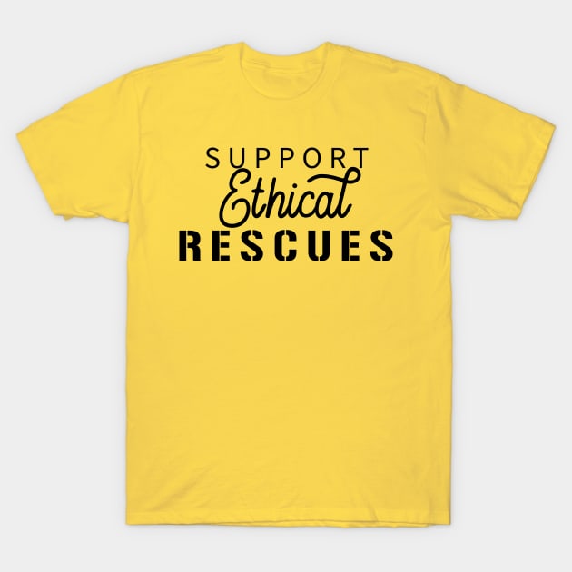 Support Ethical Rescues T-Shirt by Inugoya